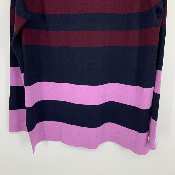 Ann Taylor Sweater Colorblock Stripe Mock Neck Pullover Long Sleeve - Picture 10 of 10